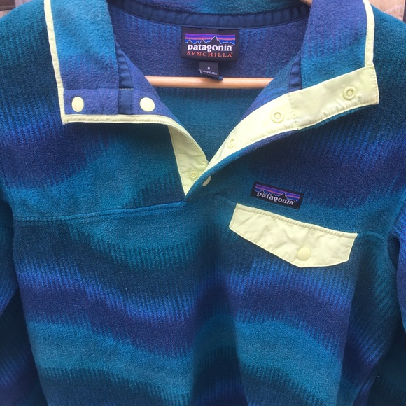 EUC AURORA BOREALIS Synchilla Snap-T PATAGONIA Pullover Small Fleece Gift - Picture 10 of 10